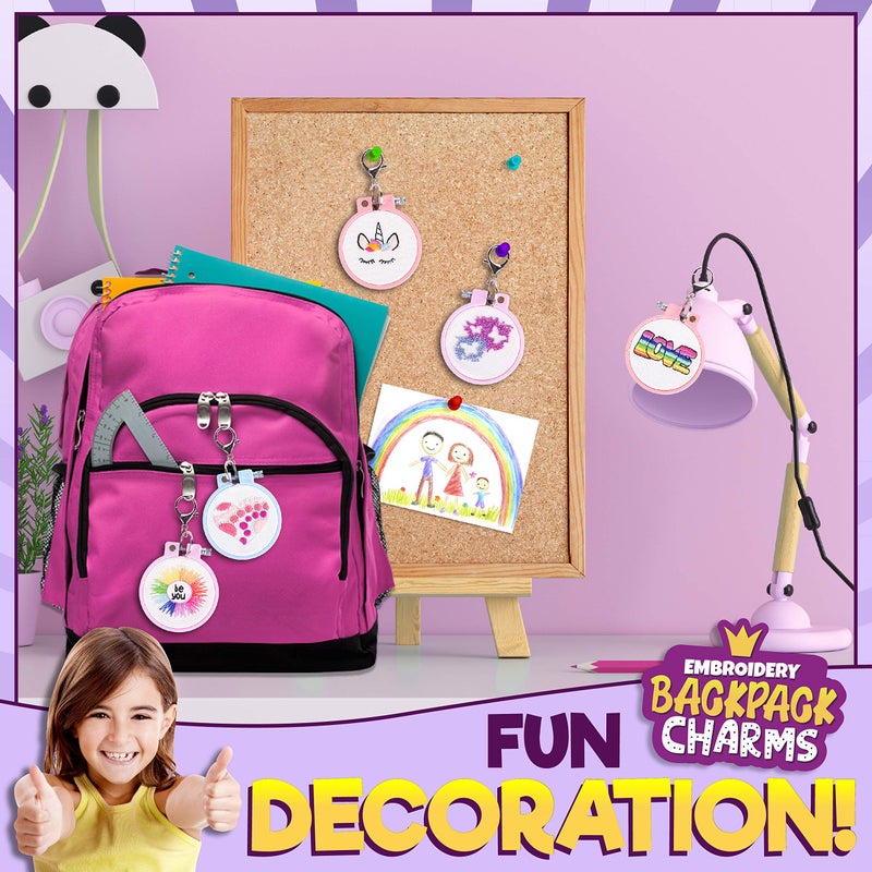 CRAFTILOO 5 Stamped Embroidery kit With Embroidery Patterns. Embroidery Kit For Beginners, Needlepoint Kits For Beginners. Best Beginner Embroidery Kit For Kids Embroidery Starter Kit Cross Stitch Kits - Image 4